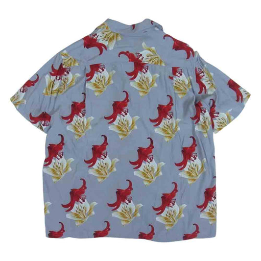 WACKO MARIA ワコマリア THE GUILTY PARTIES ザ ギルティパーティーズ アロハシャツ 花柄 総柄 半袖 レーヨン グレー系 L【中古】