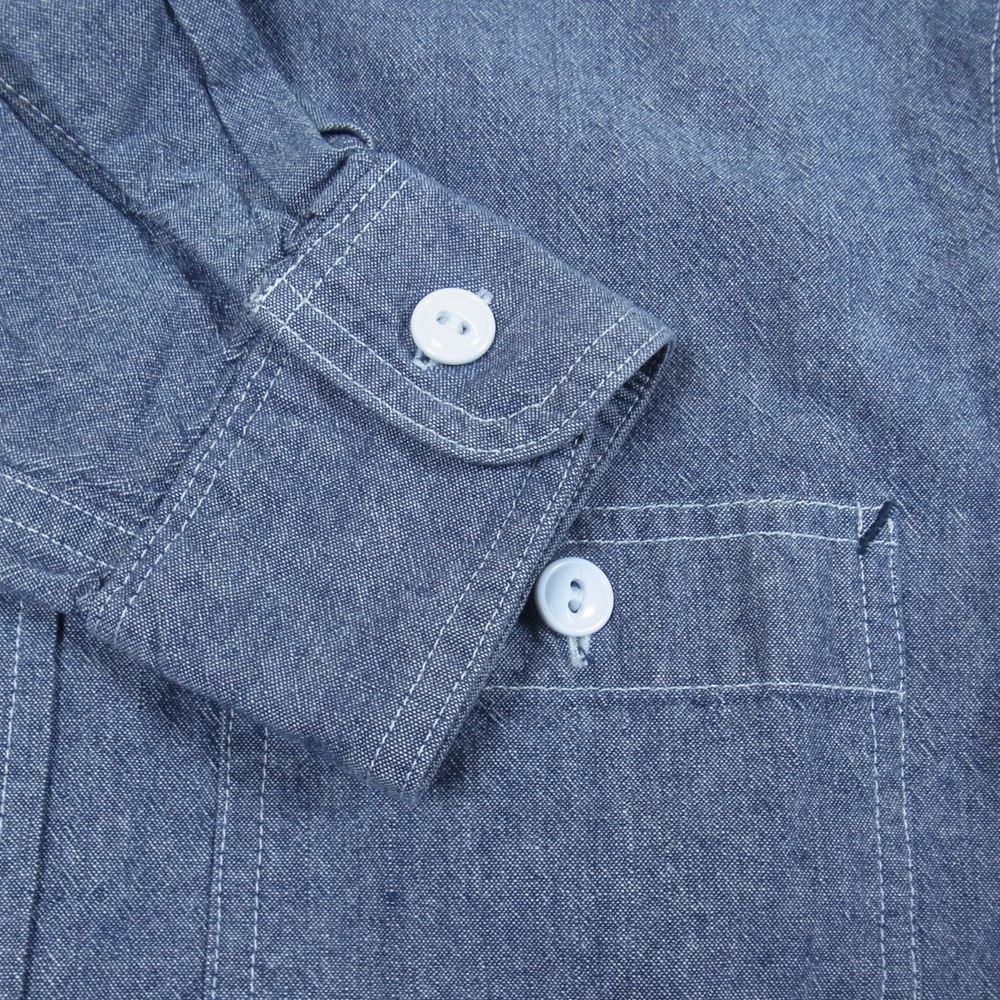 Engineered Garments エンジニアードガーメンツ Workaday Utility Shirt Cotton Raw Chambray ワーカデイ ユーティリティ シャツ インディゴブルー系 S【中古】