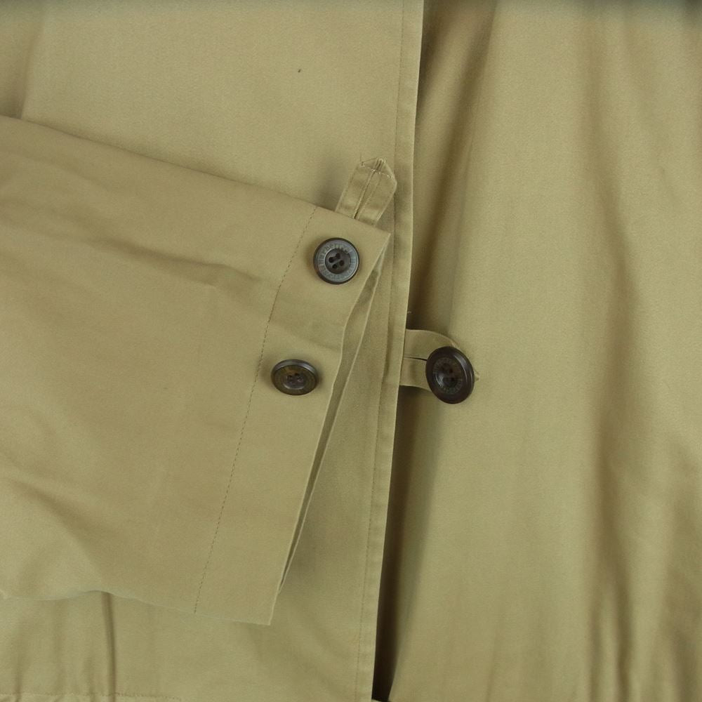 BURBERRY バーバリー C-TK83 92-950-42 90年代 白タグ 裏地チェック ステンカラー コート ベージュ系 9AR【中古】