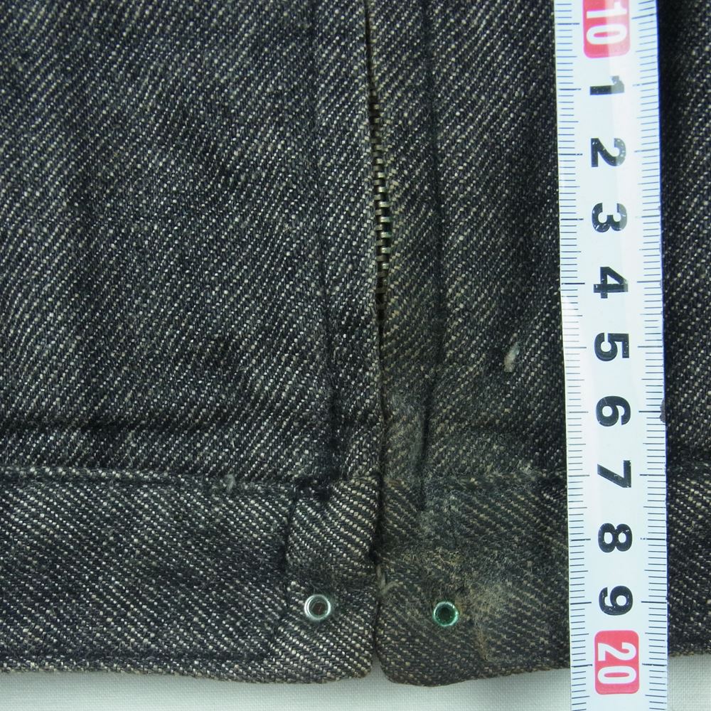 LOST CONTROL ロストコントロール LAM-J9-29 襟レザー デニム ジップ ジャケット 日本製 グレー系 3【中古】