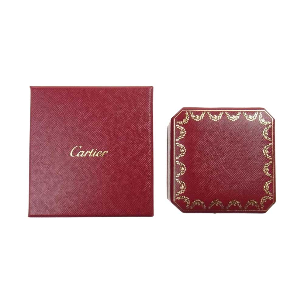 CARTIER カルティエ 【新品仕上げ済】 750WG 18KWG ハーフダイヤモンド ラブ リング【極上美品】【中古】