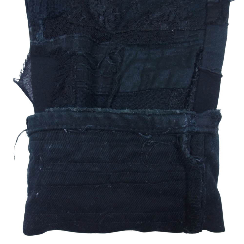 ヒロ パッチワーク クラスト スキニー デニム パンツ ブラック系 サイズ表記無し(W31程度)【中古】