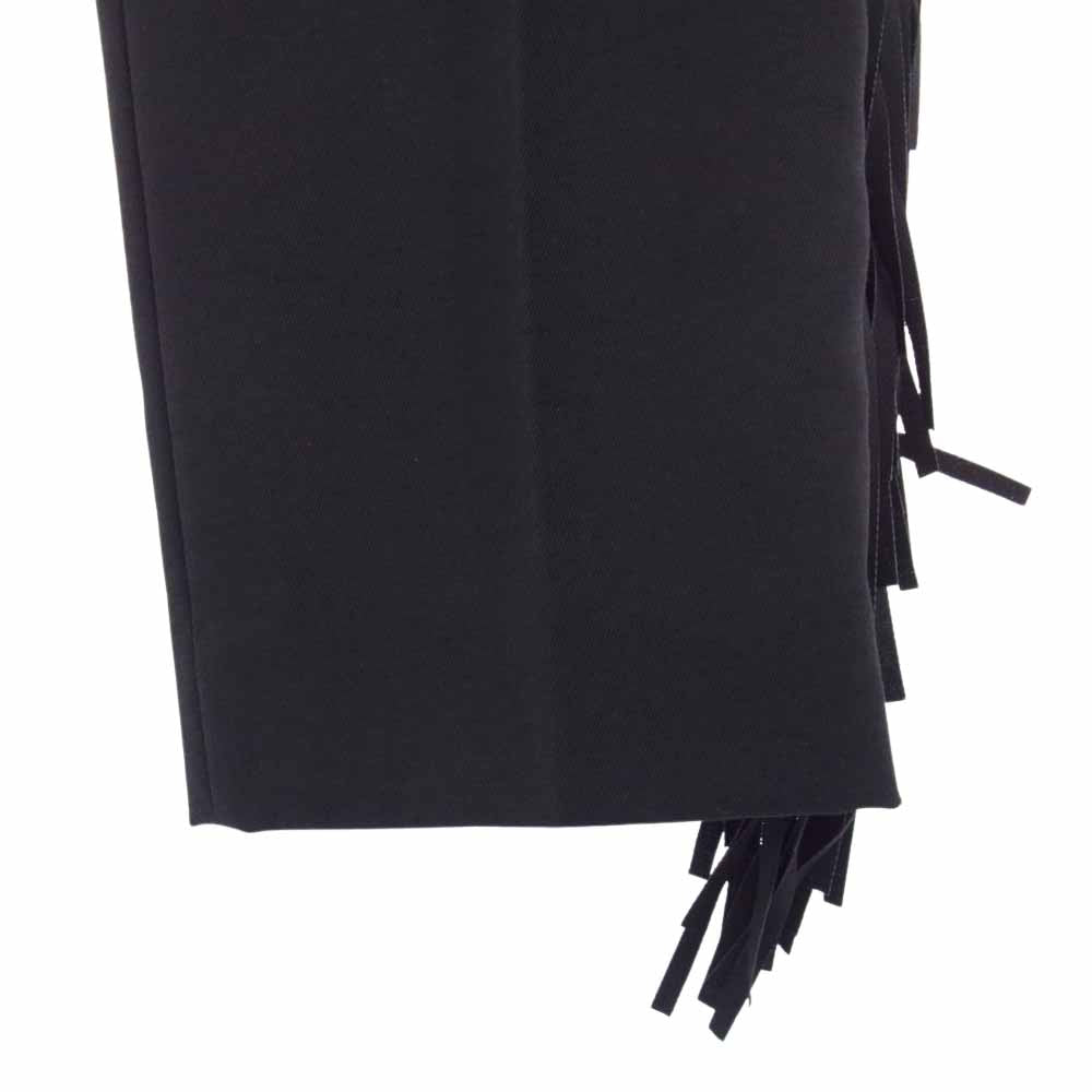 クラネ 12110-7002 FRINGE TAPERED PANTS フリンジ テーパード パンツ ブラック系 0 【新古品】【未使用】【中古】