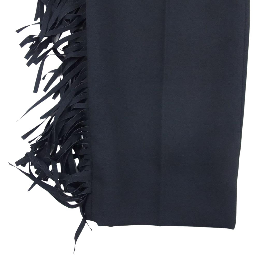 クラネ 12110-7002 FRINGE TAPERED PANTS フリンジ テーパード パンツ ブラック系 1【新古品】【未使用】【中古】