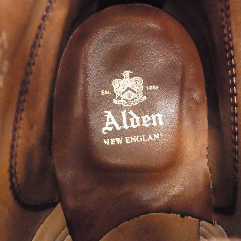 ALDEN オールデン 1128 コードバン レザー ストレートチップ レースアップ ブーツ ダークブラウン系 9 1/2【中古】