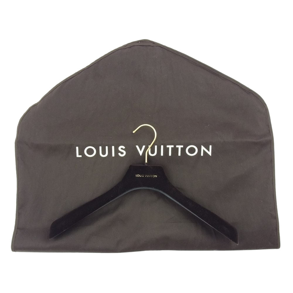 LOUIS VUITTON ルイ・ヴィトン フランス製 カーフレザー ブルゾン ジャケット ブラック系 48【中古】