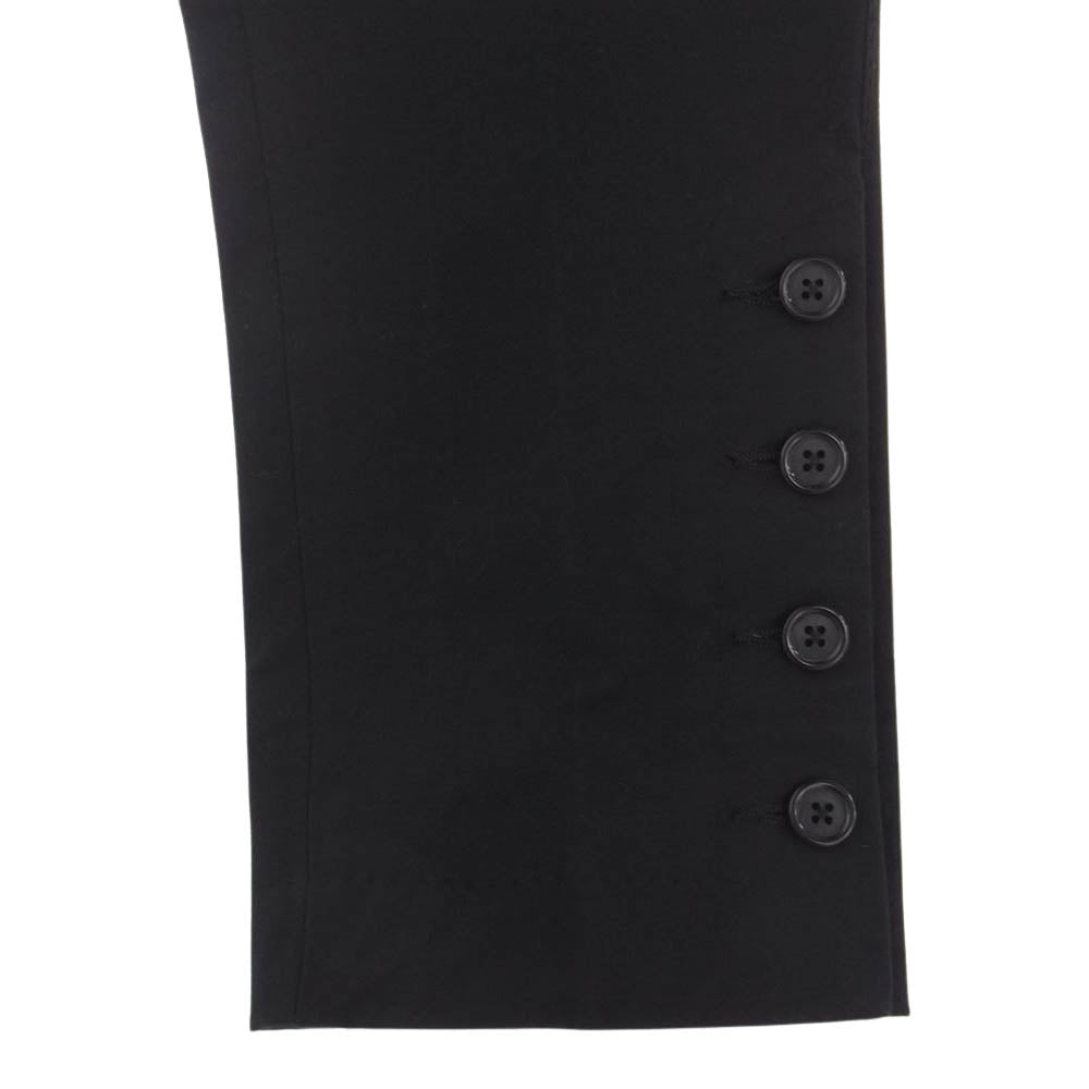 DOLCE&GABBANA ドルチェアンドガッバーナ 裾ボタン タックパンツ テーパードパンツ ブラック系 48【中古】