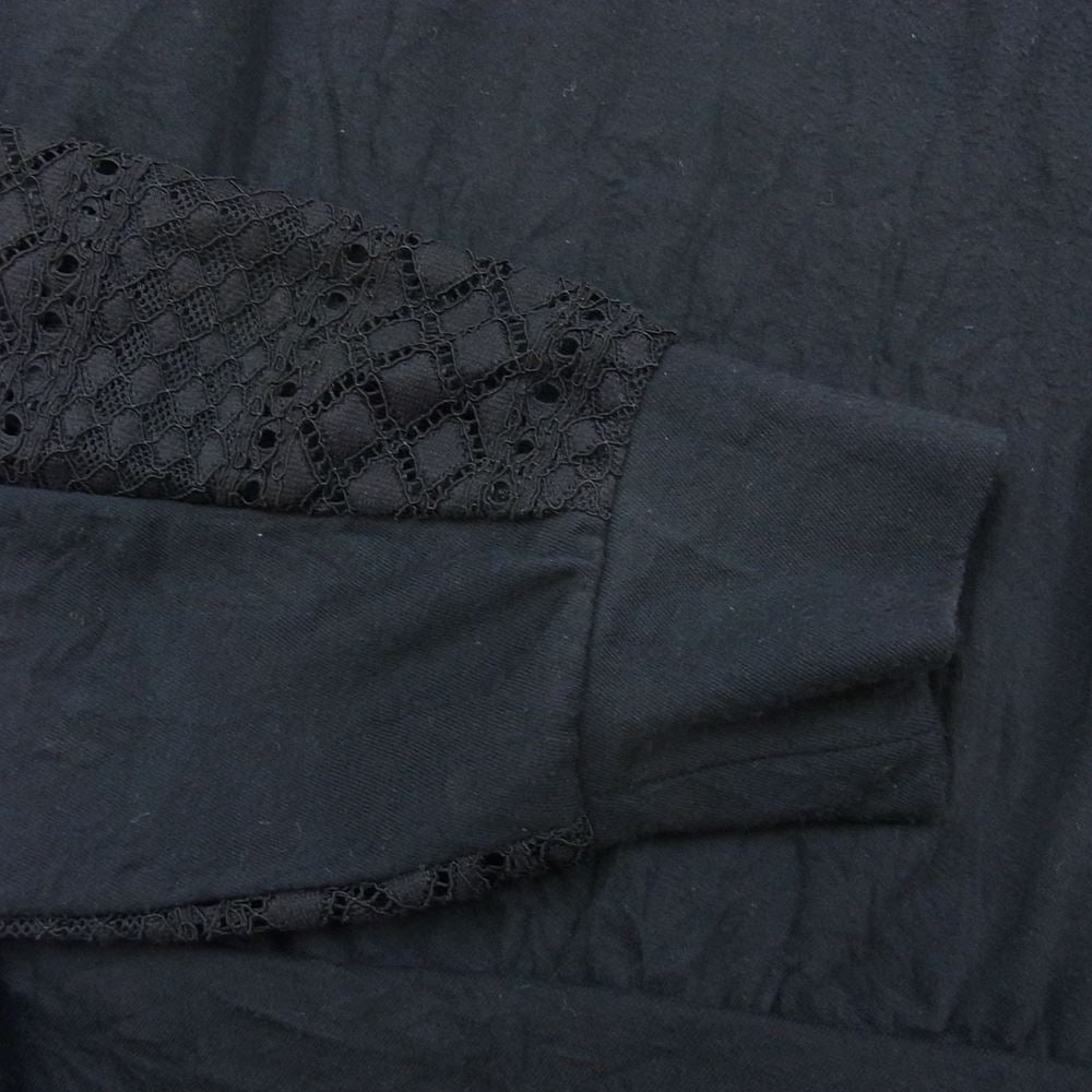 Y's Yohji Yamamoto ワイズ ヨウジヤマモト YX-T20-665 レース切替 アシンメトリー カットソー ブラック系 2【中古】