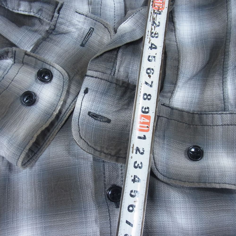 NEIGHBORHOOD ネイバーフッド ARNH-SH-02 オンブレ チェック ワーク シャツ グレー系 M【中古】