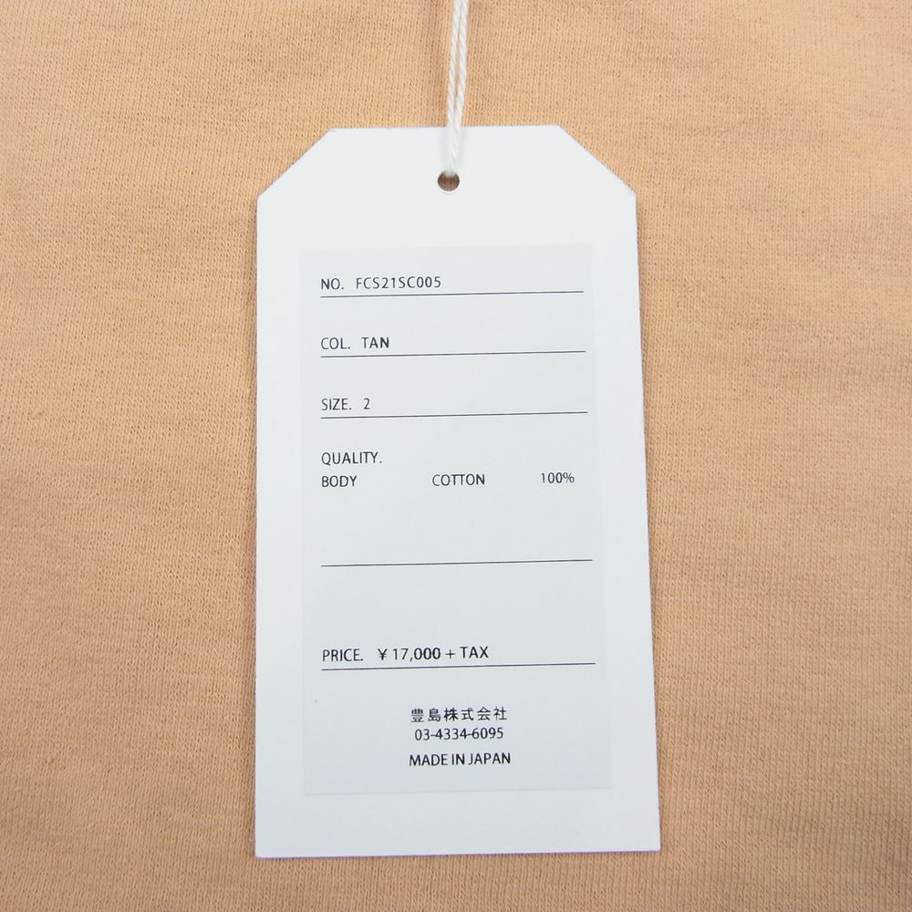 ファチーズ 21SS FCS21SC005 LIGHT BASIC TEE ライトベーシック クルーネック 半袖 Tシャツ オレンジ系 2【中古】