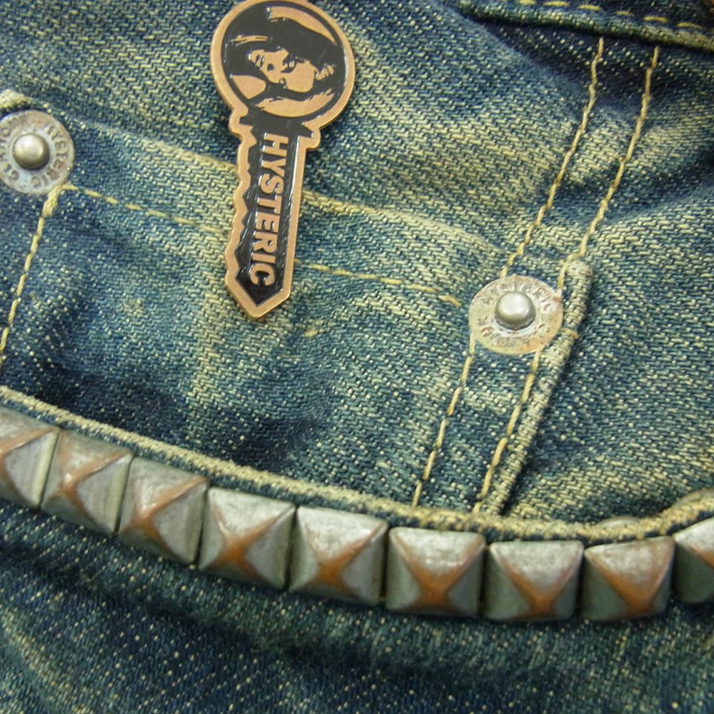 HYSTERIC GLAMOUR ヒステリックグラマー DENIM REMAKE デニム リメイク クラッチ レディース ショルダーバッグ インディゴブルー系【中古】