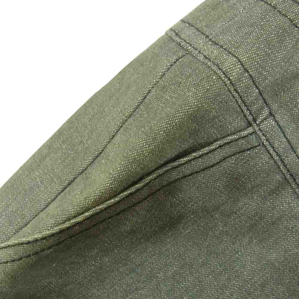 CHANEL シャネル ココボタン 01P コットン デニムパンツ 裾メッシュ ウエストサイドジップ グレー系 40【中古】