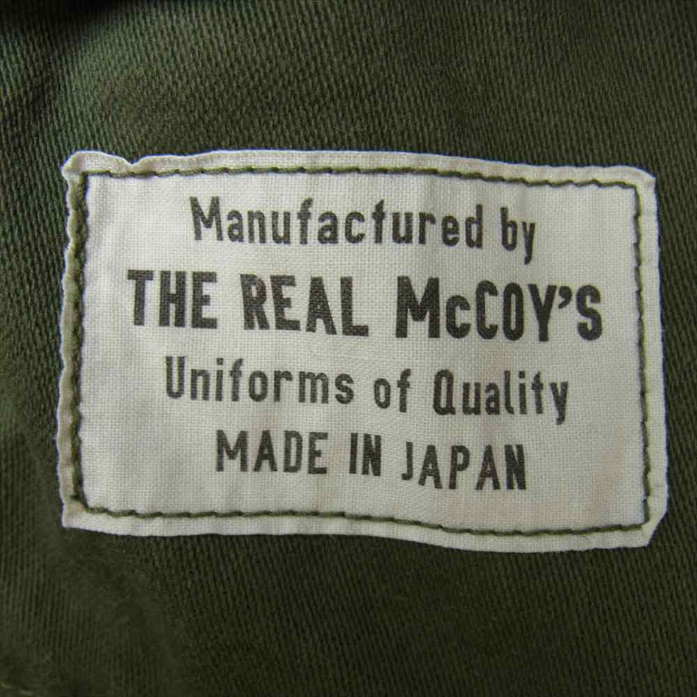 The REAL McCOY'S ザリアルマッコイズ MJ18011 SATEEN UTILITY SHIRT JAPAN スカ刺繍 ミリタリー シャツ　 グリーン系 M【中古】