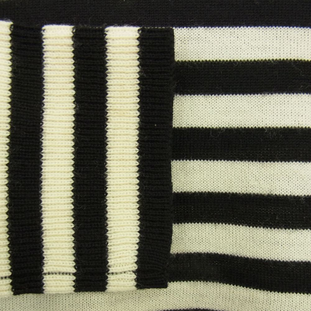 SOPH ソフ UE-101050 × uniform experiment ANTIPILLING WOOL BORDER CREW NECK KNIT ボーダー クルー ネックニット ブラック系 ホワイト系 1【中古】