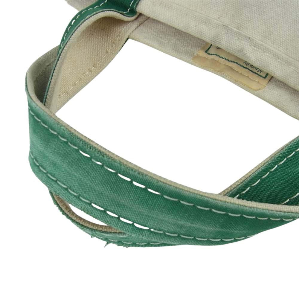 L.L.Bean エルエルビーン 80s USA製 2トーン 2色 タグ ヴィンテージ キャンバス トート バッグ オフホワイト系 グリーン系【中古】