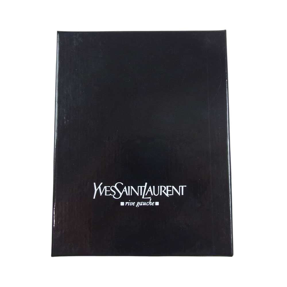 YVES SAINT LAURENT イヴサンローラン YSL ロゴ 名刺入れ カードケース ブラック系【中古】