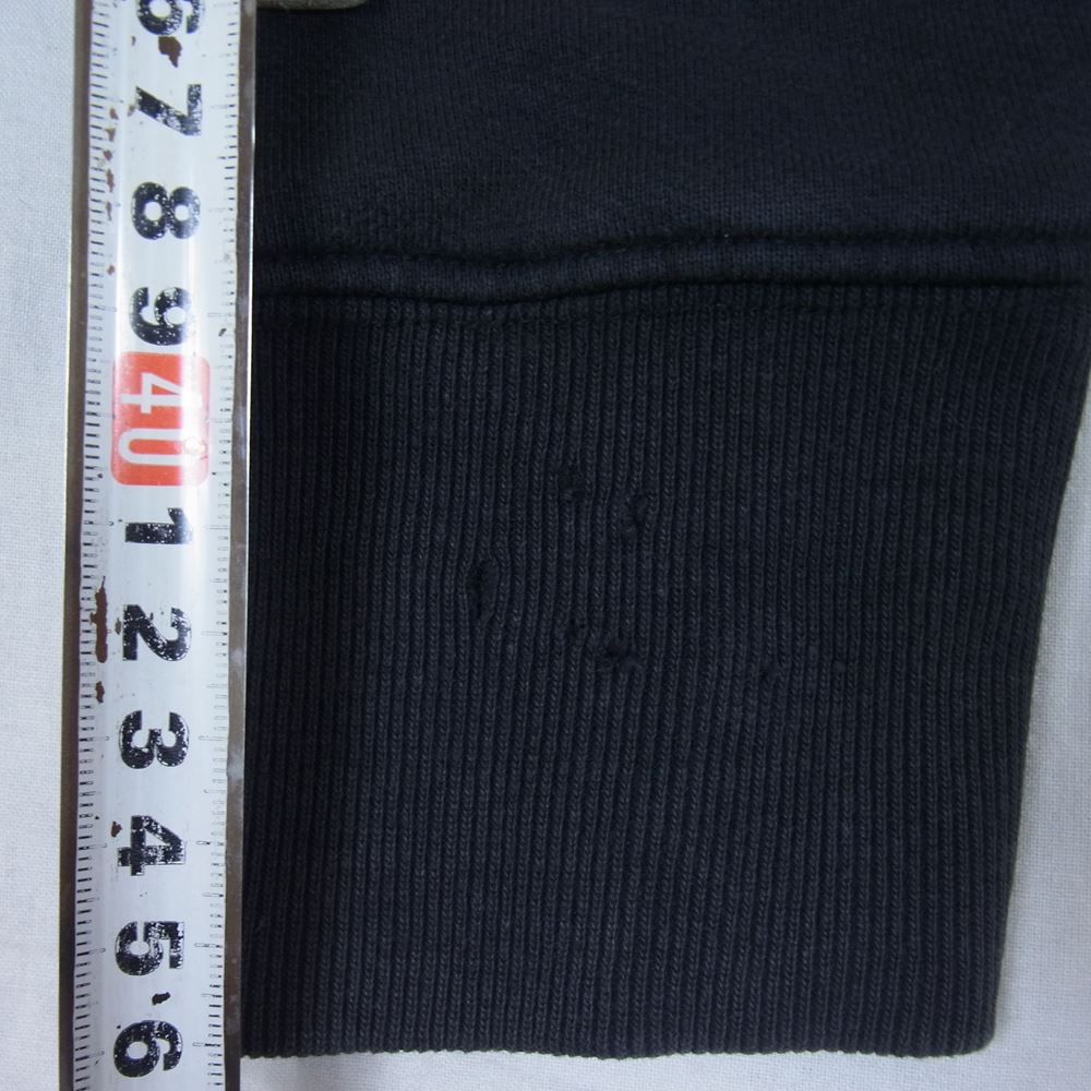 STUSSY ステューシー ワッペン付き フルジップ パーカー ジップ アップ パーカー ブラック系 L【中古】