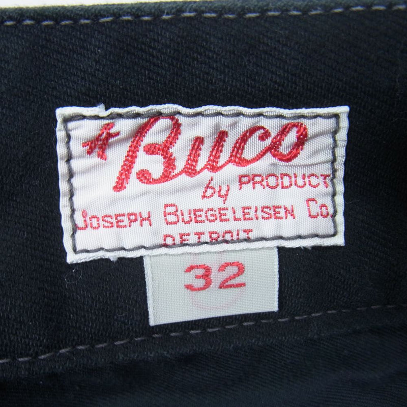 The REAL McCOY'S ザリアルマッコイズ パンツ BUCO ブコ J-99 JUNGLE CLOTH コットンコードクロス ライダース パンツ ブラック系 32