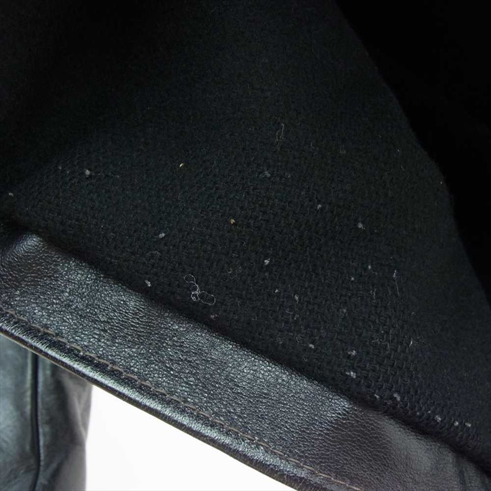 The REAL McCOY'S ザリアルマッコイズ JOE McCOY ジョーマッコイ LEATHER CAR COAT ホースハイド シングル カーコート ジャケット ブラック系 38【中古】