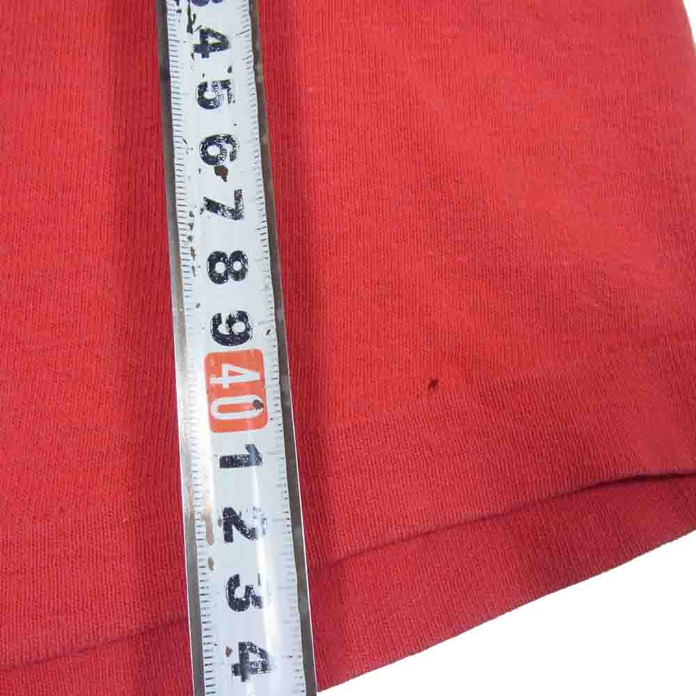 Champion チャンピオン 80s トリコタグ 前期 COLLEGE OF ST. BENEDICT 86 プリント 七分丈 フットボール シャツ レッド系 L【中古】