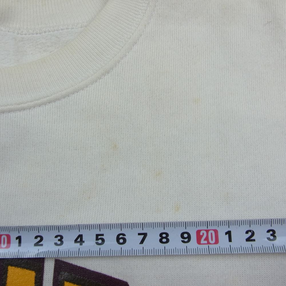 Champion チャンピオン 80s トリコタグ 後期 FLORIDA STATE カレッジ ロゴ プリント スウェット トレーナー ホワイト系 L【中古】