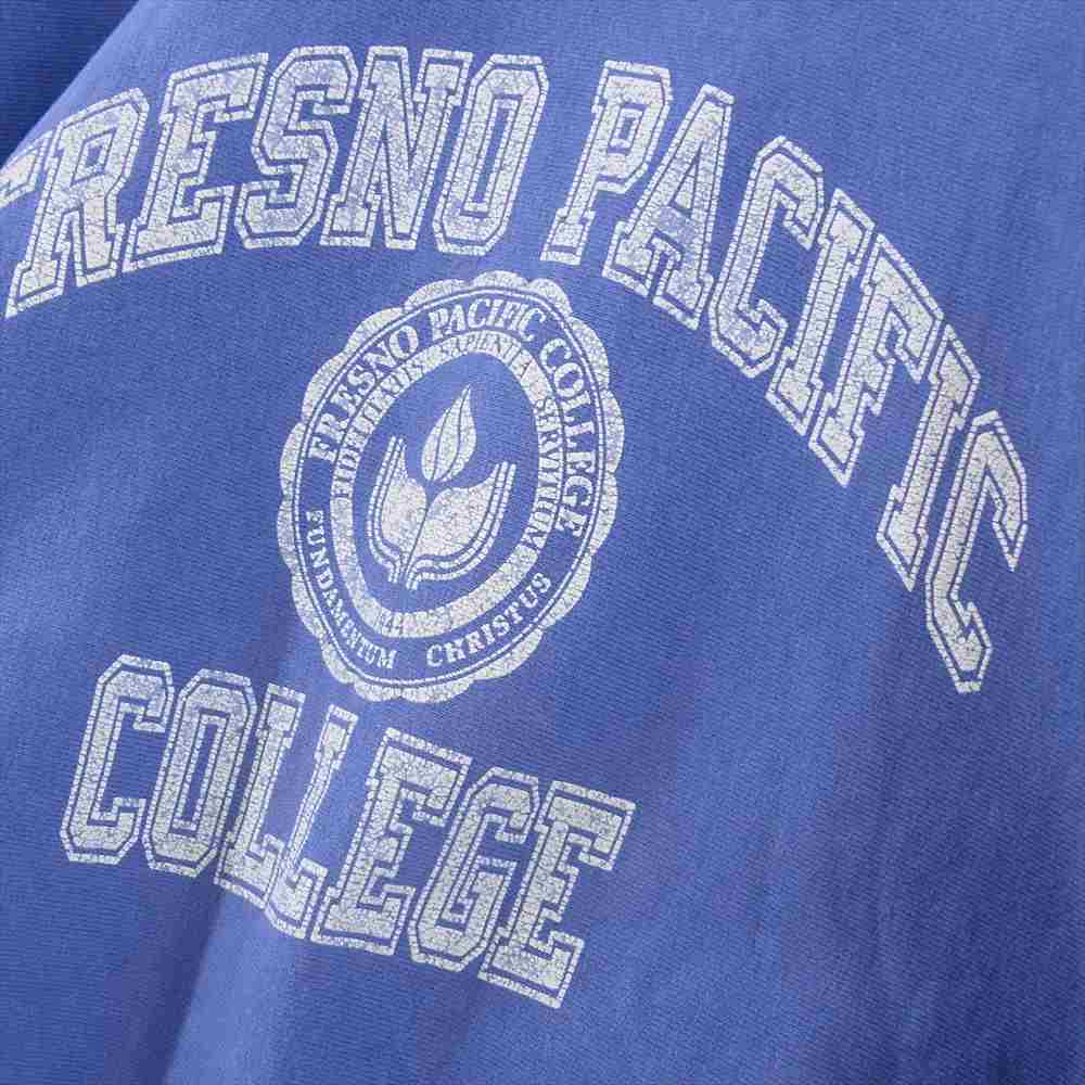Champion チャンピオン 90s FRESNO PACIFIC COLLEGE カレッジ ロゴ プリント リバースウィーブ スウェット トレーナー ライトブルー系 L【中古】