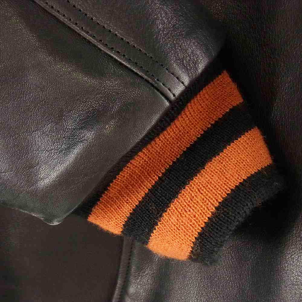 WACKO MARIA ワコマリア 20AW LEATHER VARSITY JACKET レザー バーシティ ジャケット スタジャン ダークブラウン系【中古】