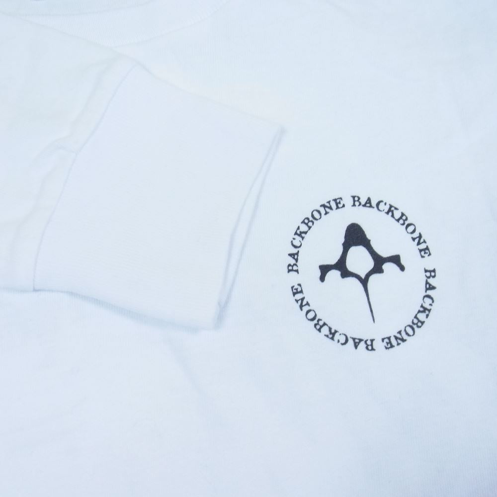 BACKBONE バックボーン 09AW BB09FW-C03 THE USA バッファロー スカル ロンT 長袖 Tシャツ ホワイト系 M【中古】