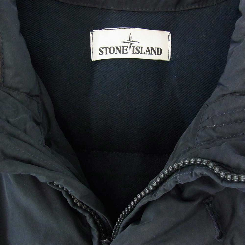 STONE ISLAND ストーンアイランド MICRO REPS DOWN N-3B ファー ダウンジャケット ブラック系 M【中古】