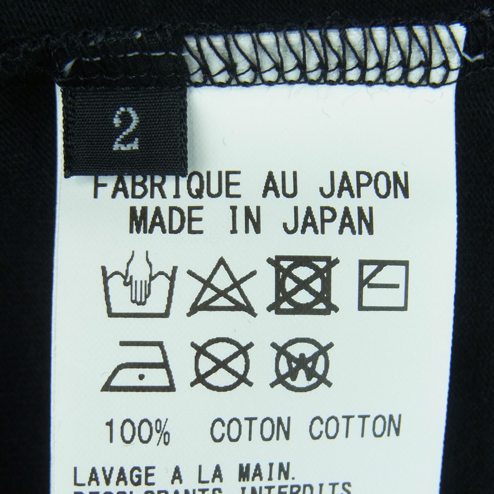 Y's Yohji Yamamoto ワイズ ヨウジヤマモト 21AW YM-T03-670 アシンメトリー バックロゴ カットソー クルーネック Tシャツ ブラック系 2【中古】