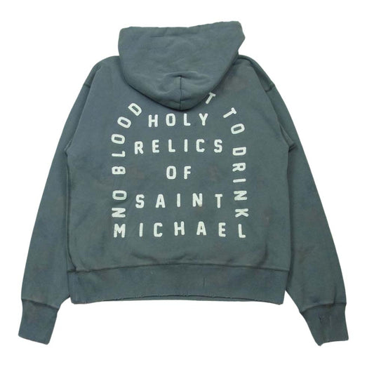 セントマイケル 21SS SM-S21-0000-019 PATCH HOODIE セント パッチ フーディ スウェット パーカー グレー系 M【中古】