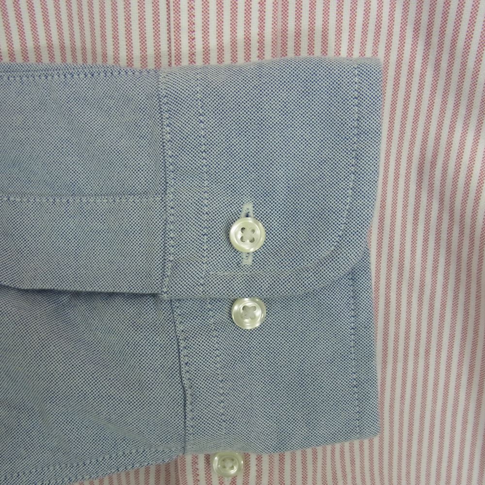 Brooks Brothers ブルックスブラザーズ REGENT FIT ラグラン 切替 ストライプ ボタンダウン 長袖 シャツ マルチカラー系 L【中古】