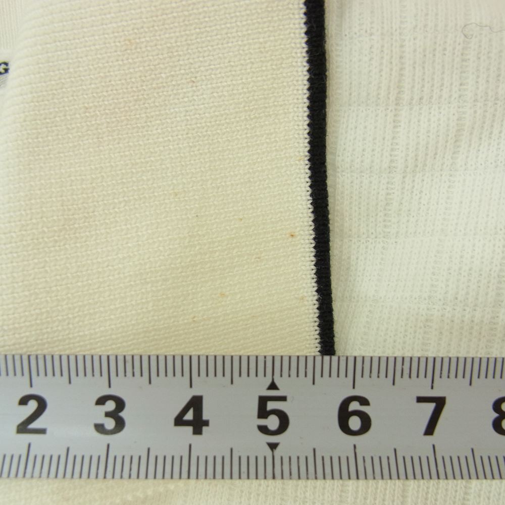 BURBERRY バーバリー ロゴ 刺繍 長袖 ポロシャツ ホワイト系 L【中古】