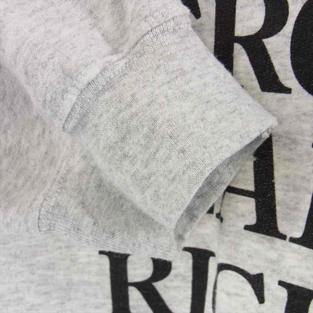 フォーティーパーセンツアゲインストライツ ロゴプリント クルーネック スウェット グレー系 XL【中古】
