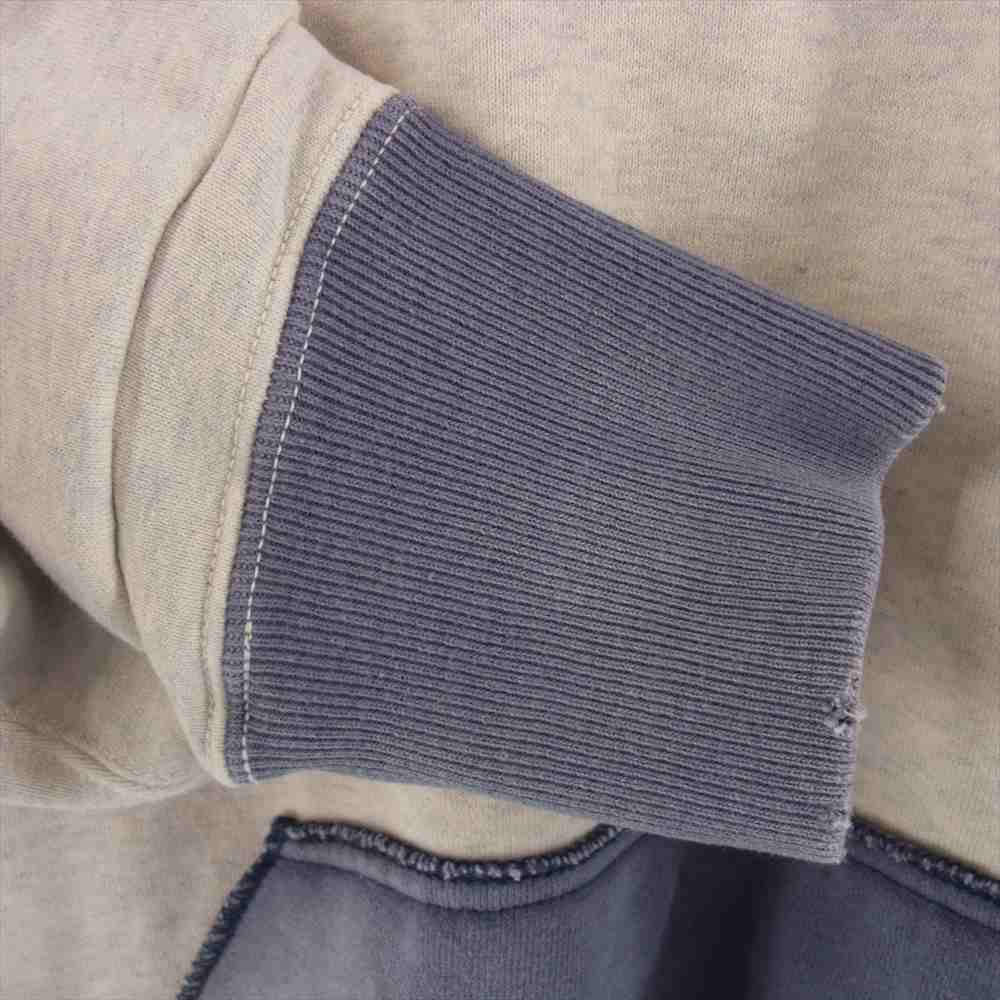 セントマイケル 21SS SM-S21-0000-026 Stencils Hoodie ダメージ加工 ステンシル フーディー プルオーバーパーカー グレー系 XL【中古】