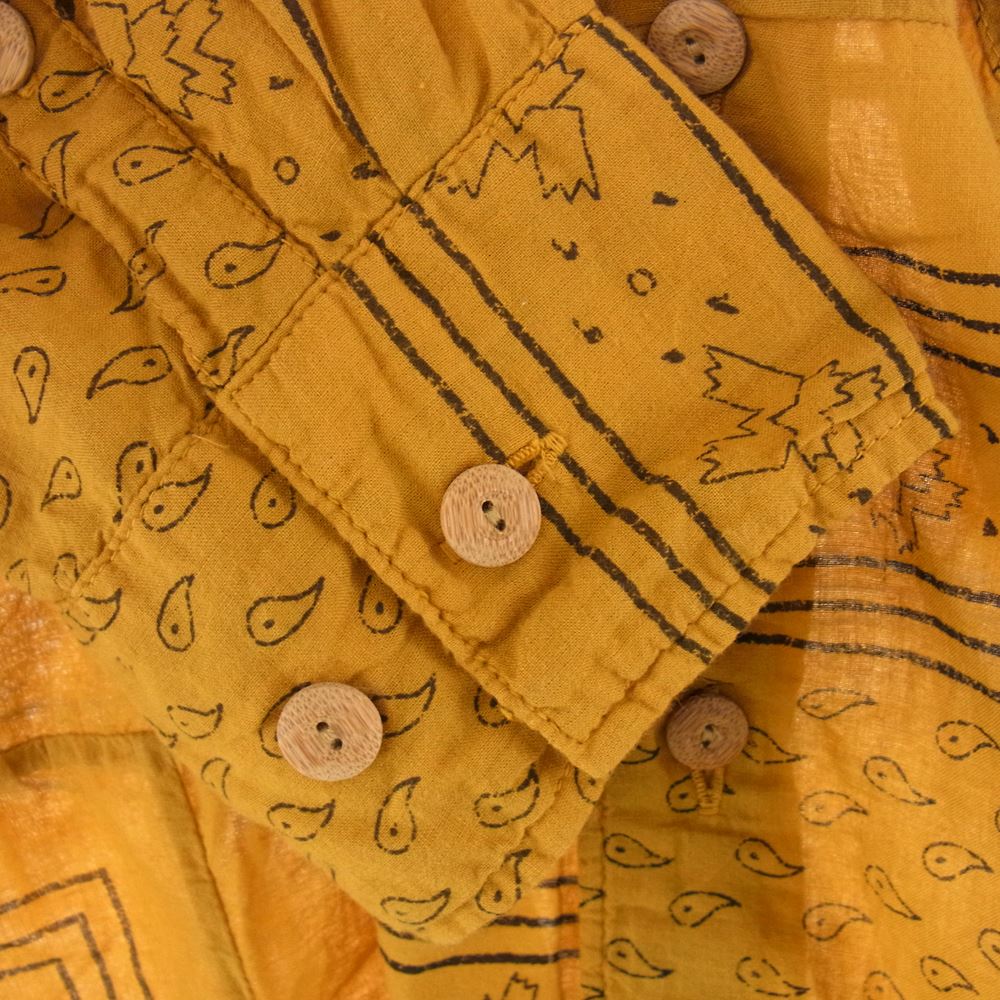 VISVIM ビズビム 20SS 0120105011005 KAFKA L/S BANDANA P.W.N.D. MUSTARD 長袖シャツ イエロー系 2【中古】