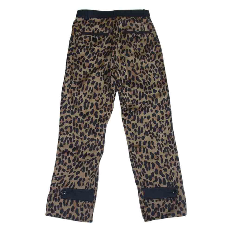 Sacai サカイ 22-06139 Leopard Print Trousers レオパード柄 パンツ ライトブラウン系 レオパード桂  1【美品】【中古】