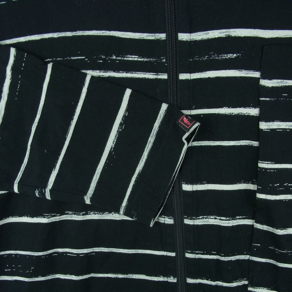 PORTER CLASSIC ポータークラシック ARTIST BORDER ZIP UP TURTLENECK アーティスト ボーダー ジップアップ タートルネック ジャケット ブラック系 ホワイト系 XL【中古】