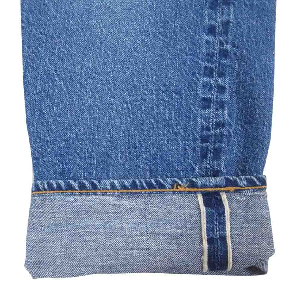 WAREHOUSE ウエアハウス 1105 2ND-HAND USED WASH ウォッシュ加工 5ポケット ジップフライ デニムパンツ ジーンズ インディゴブルー系 32【中古】