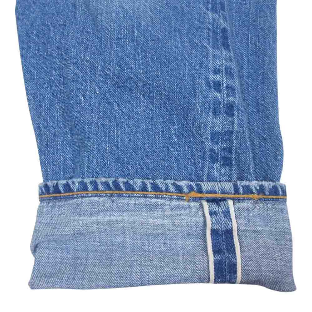 WAREHOUSE ウエアハウス 1105 2ND-HAND USED WASH ウォッシュ加工 5ポケット ジップフライ デニムパンツ ジーンズ インディゴブルー系 32【中古】