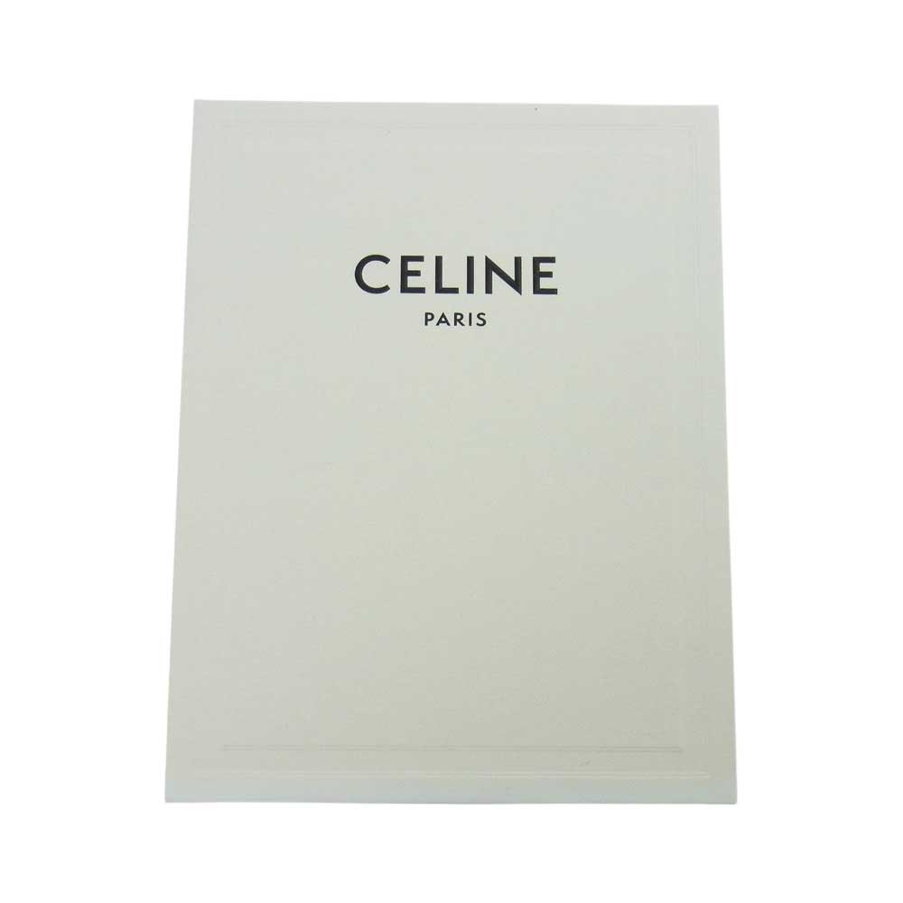 CELINE セリーヌ ミディアム ストラップ 二つ折り 財布 ウォレット グレー系【中古】