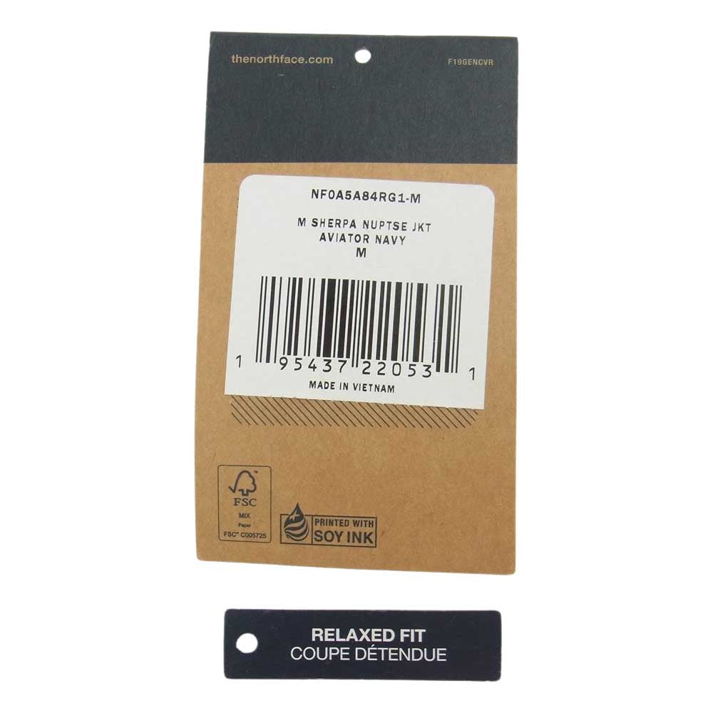 THE NORTH FACE ノースフェイス NF0A5A84 SHERPA NUPTSE JACKET シェルパ フリース ヌプシ ダウン ジャケット ネイビー系 MENS M WOMENS L【中古】