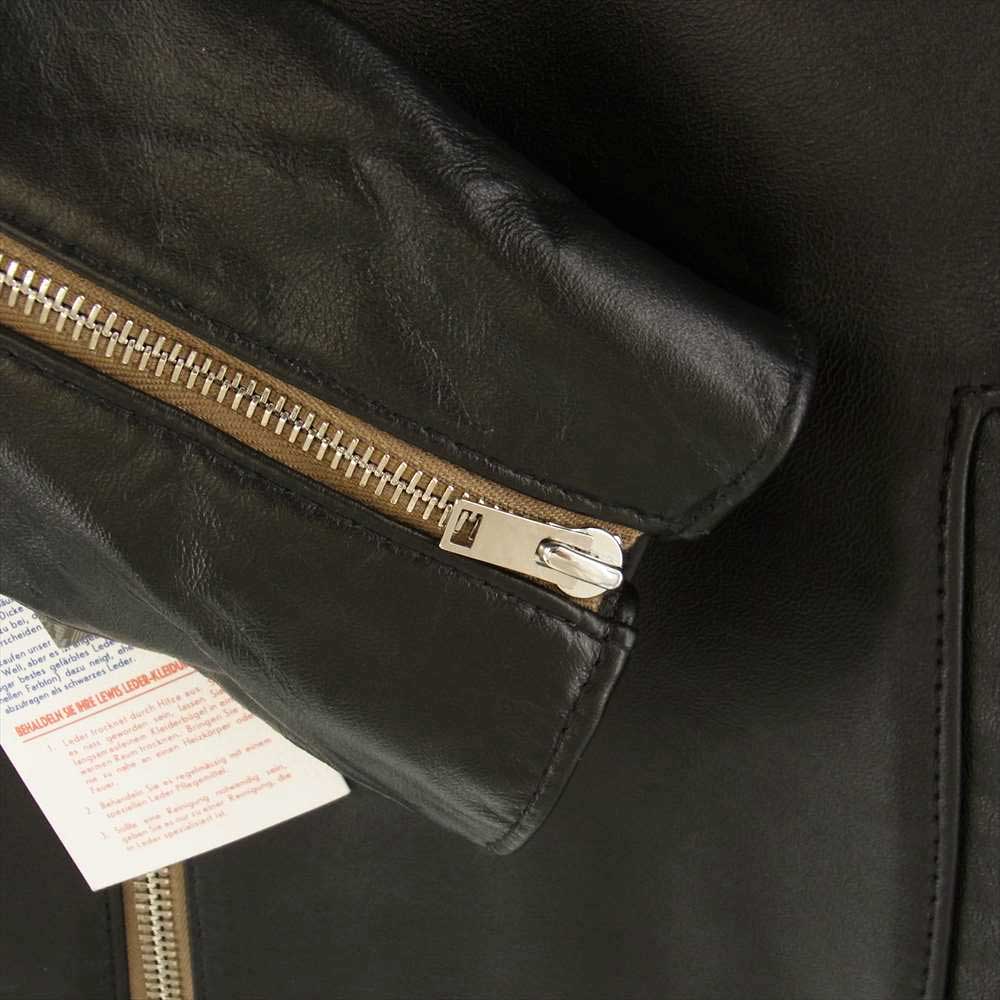 Lewis Leathers ルイスレザー 551TR DOMINATOR ドミネーター ラットランドシープ 羊革 裏ナイロン シングル レザー ライダース ジャケット ブラック系 40【美品】【中古】