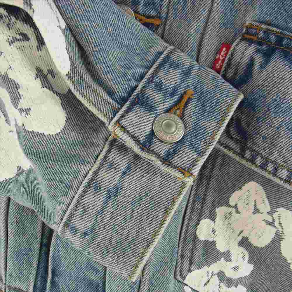 デニムティアーズ PC9-A2318-0003 LEVIS リーバイス TYPE-2 ALL OVER WREATH LIGHT WASH フラワー プリント セカンド デニムジャケット ブルー系 L【中古】