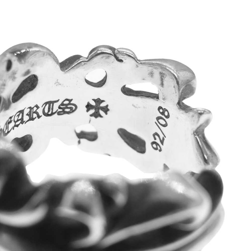 CHROME HEARTS クロムハーツ(原本無) ダブルフローラルクロス リング シルバー系【中古】