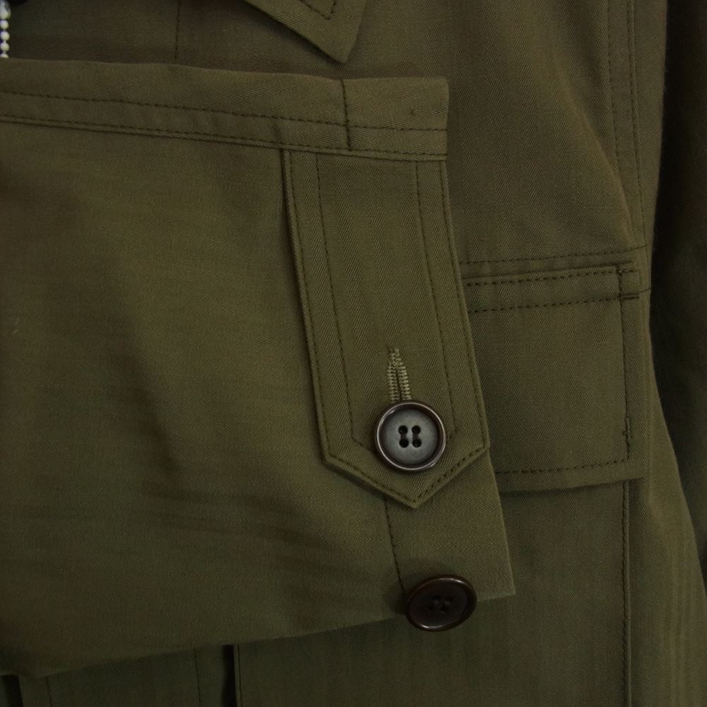 VISVIM ビズビム 0121405013003 21AW KILGORE JKT ヘリンボーン ミリタリー ファティーグ キルゴア ジャケット カーキ系 2【美品】【中古】