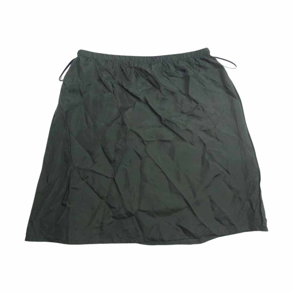 Sacai サカイ 20AW 20-05337 ウール グレンチェック サイドライン 切替 ラップ ベルテッド スカート カーキ系 1【美品】【中古】