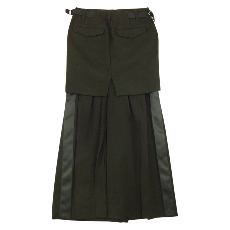Sacai サカイ 21-05784 Suiting Skirt メルトン レイヤード スーチング