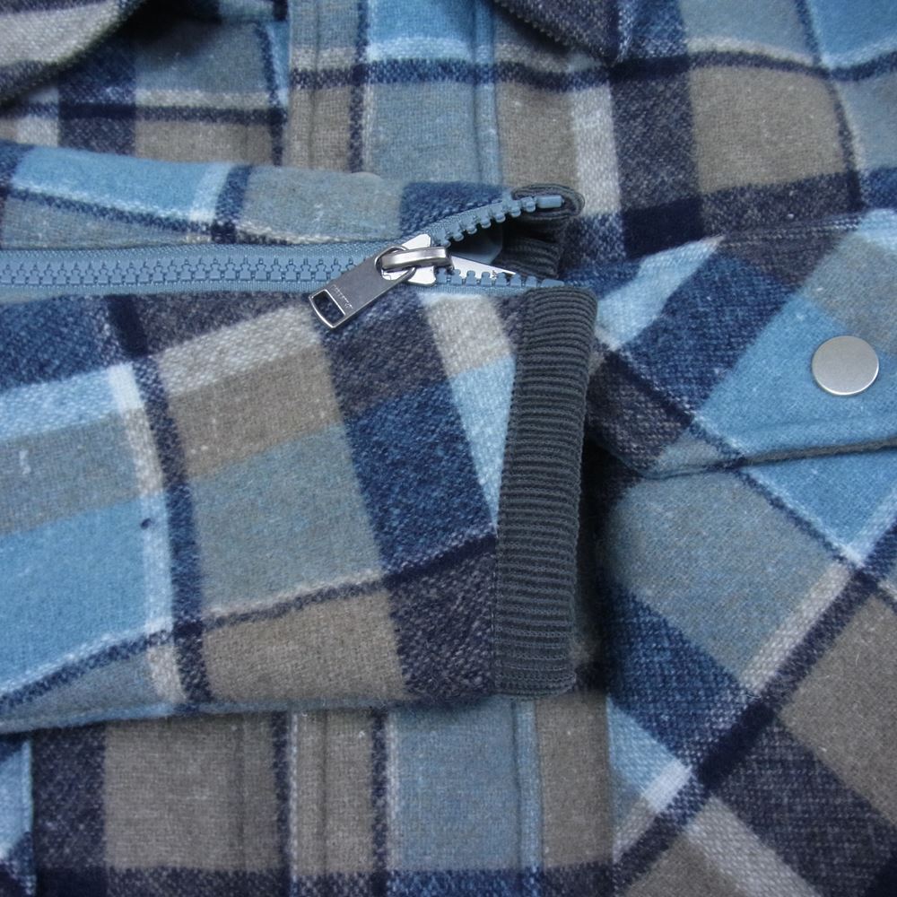 nonnative ノンネイティブ 20AW NN-JU4006 RANCHER 2WAY JACKET W/P/N/A DOUBLE MELTON OVERPLAID WITH POLY TAFFETA ランチャー ダブル メルトン タフタ ジャケット ライトブルー系 2【美品】【中古】