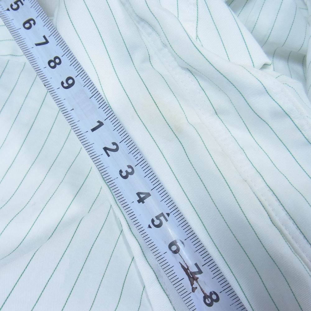 INDIVIDUALIZED SHIRTS インディビジュアライズドシャツ タブカラー ストライプ 長袖 シャツ ホワイト系 L【中古】